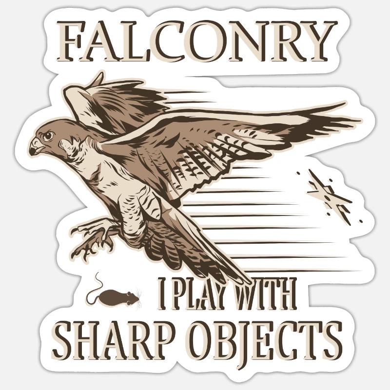 Falkner - Sticker Größe S (10 x 10 cm) - Mattweiß