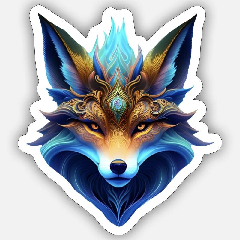 Renard Sticker taille S (10 x 10 cm)