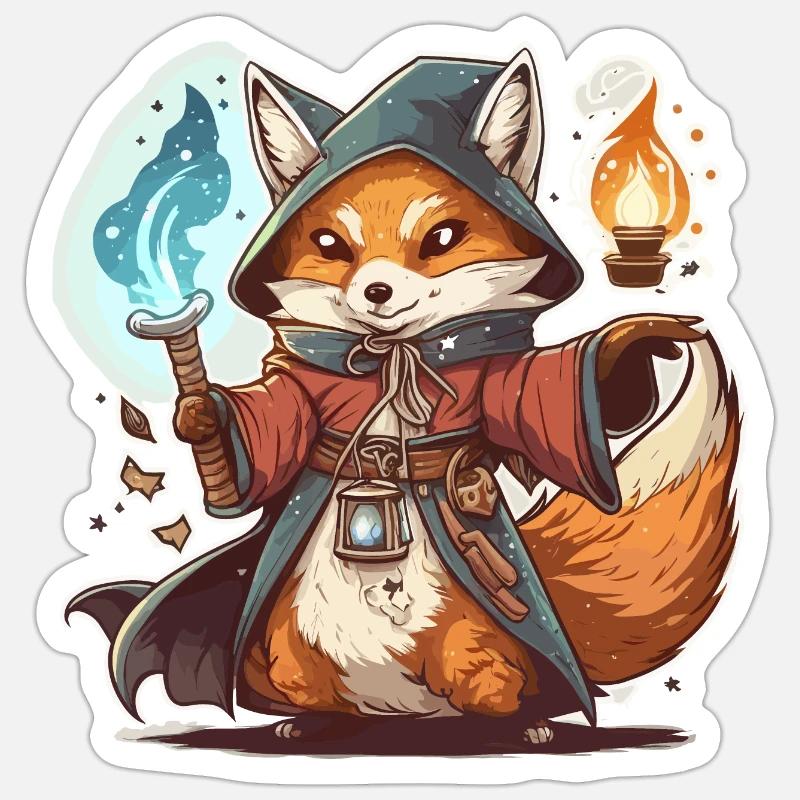Magical Fox Sticker size S (10 x 10 cm)