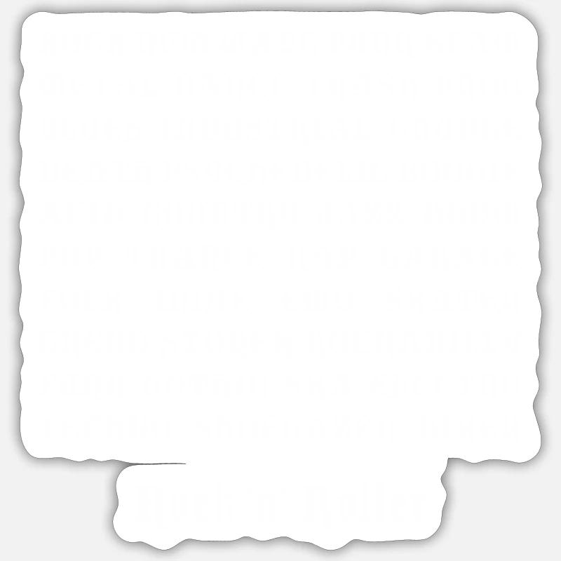 Rock Genres White - Sticker size S (10 x 10 cm) - white matte