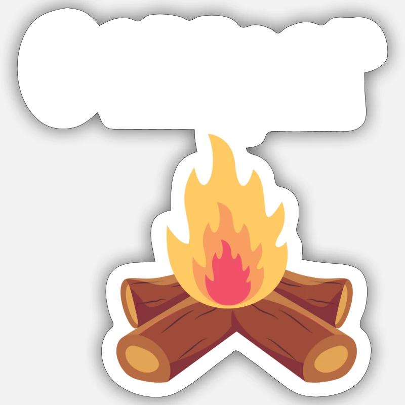 Feu de camping Sticker taille S (10 x 10 cm)