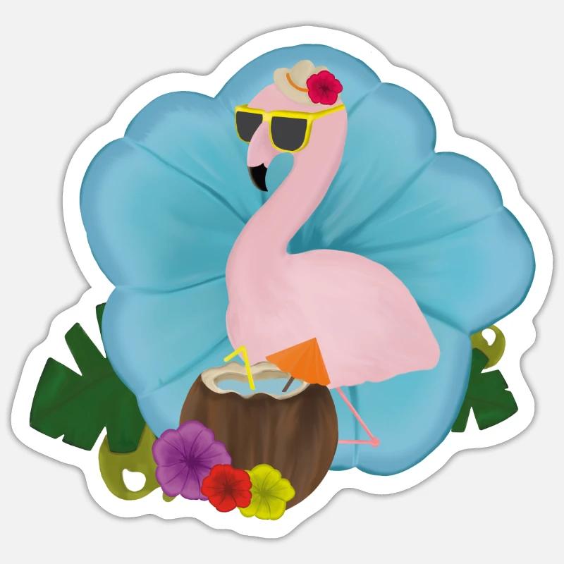 Flamingo Sticker size S (10 x 10 cm)