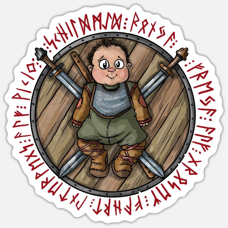 Wikinger Kind Ronja Sticker Größe S (10 x 10 cm)