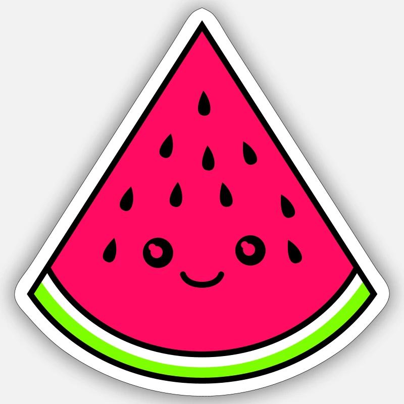 Melon funny - Sticker size S (10 x 10 cm) - white matte