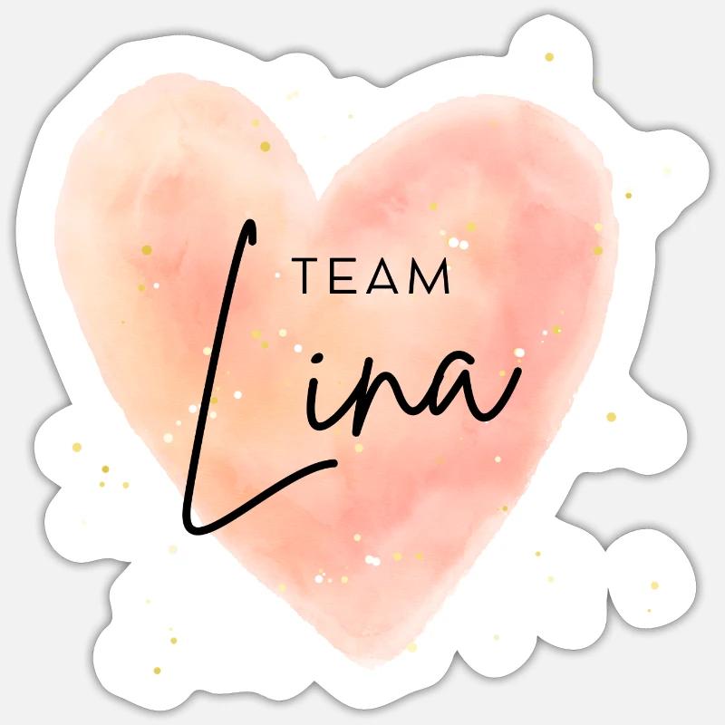 Team Lina Vorname Linchen Geschenke Linachen Pauli Sticker Größe S (10 x 10 cm)