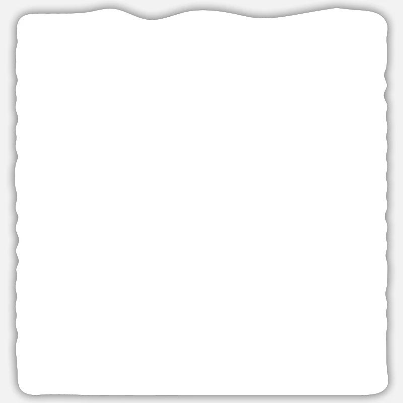 geometric deformed lines - Sticker size S (10 x 10 cm) - white matte