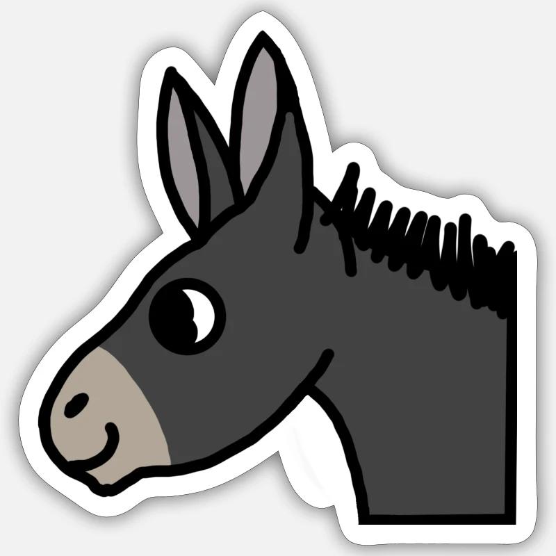 Easy Donkey Sticker Größe S (10 x 10 cm)