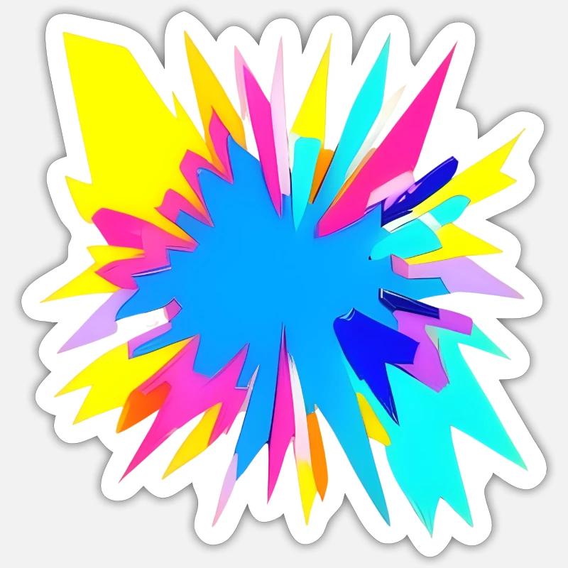 Kreative Explosion - Sticker Größe S (10 x 10 cm) - Mattweiß