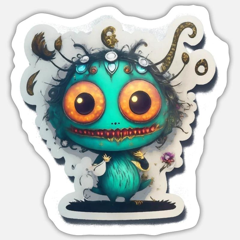 Monsters - Sticker size S (10 x 10 cm) - white matte