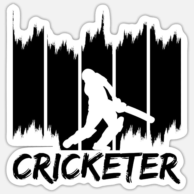 Cricketer Sticker size S (10 x 10 cm)