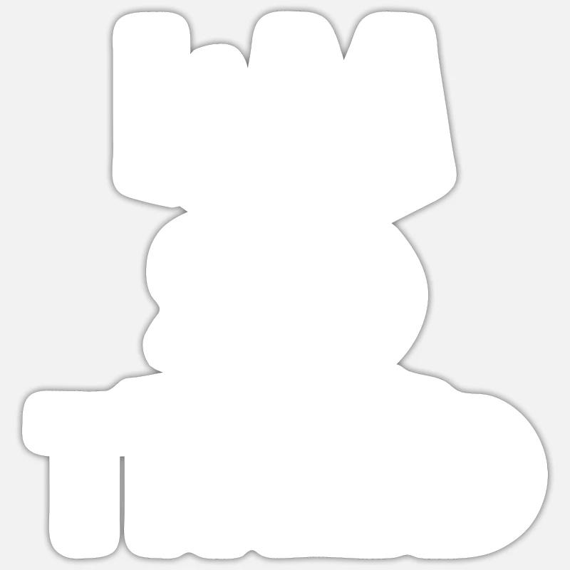 I'm so tired - Sticker taille S (10 x 10 cm) - blanc mat