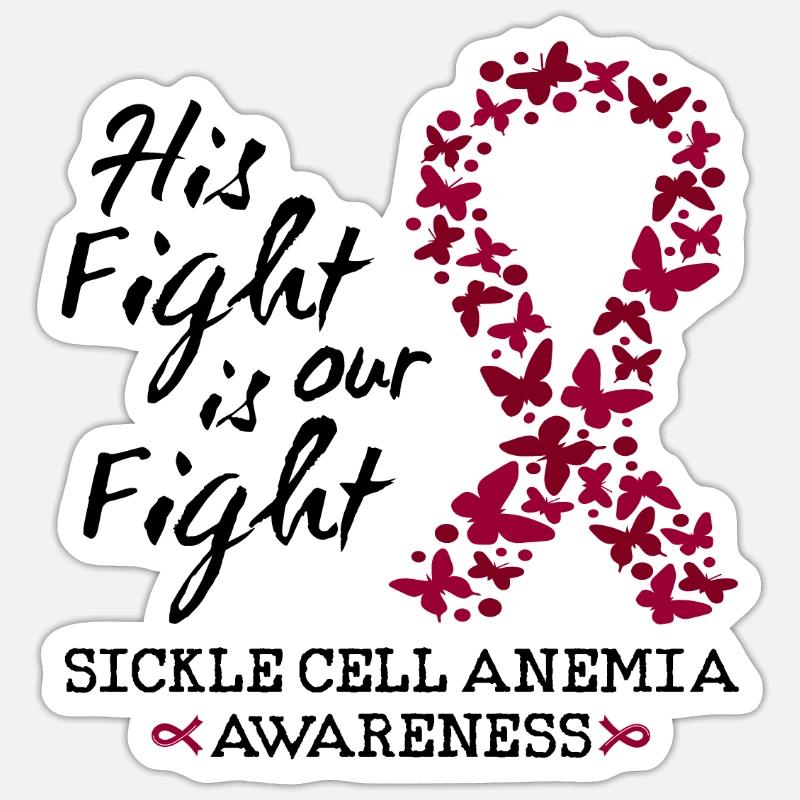 Conscience de l’anémie falciforme de lui et d’elle Sticker taille S (10 x 10 cm)