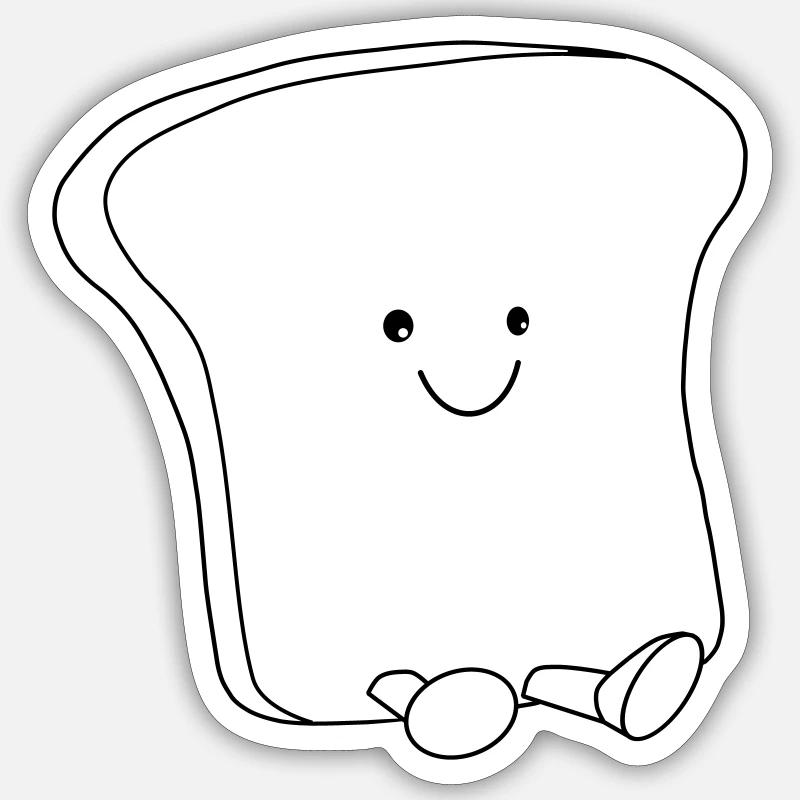 Toasts sucrés Sticker taille S (10 x 10 cm)