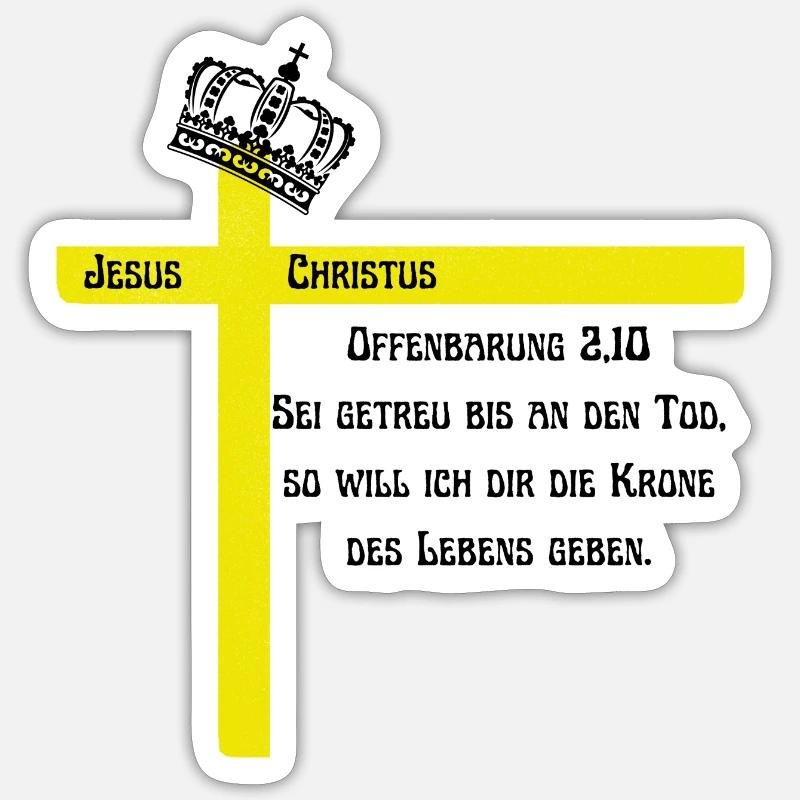 Apocalypse 2:10 - Sticker taille S (10 x 10 cm) - blanc mat