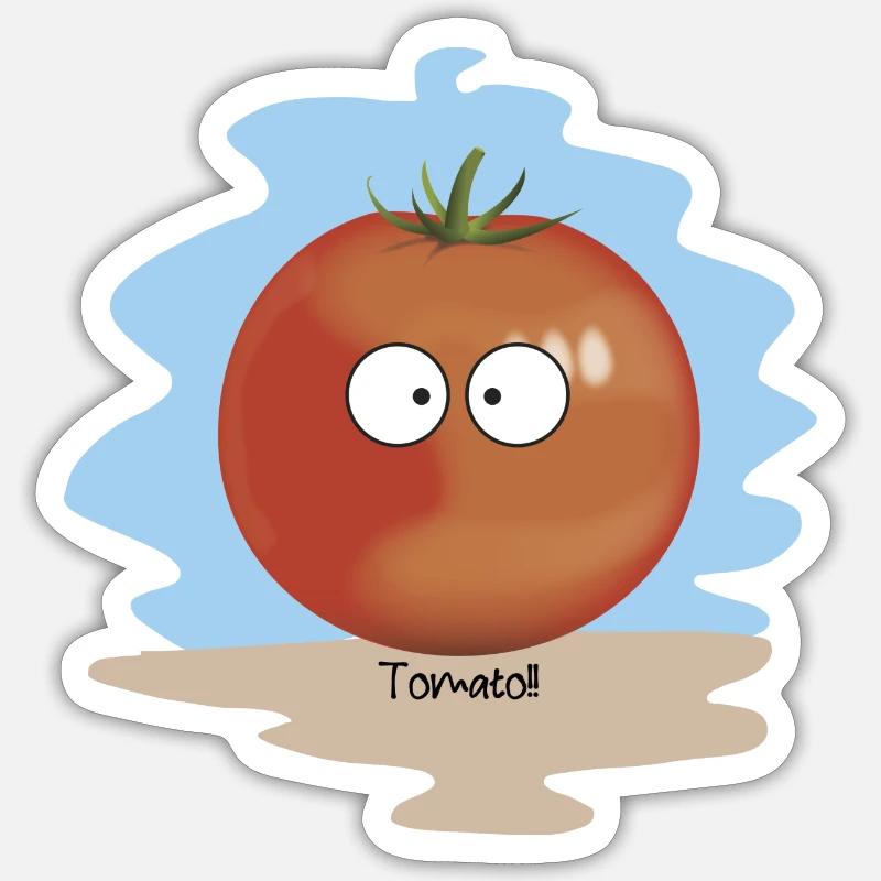 Tomate Sticker Größe S (10 x 10 cm)