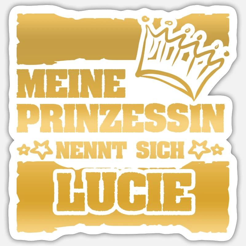 Dire Lucie - Sticker taille S (10 x 10 cm) - blanc mat