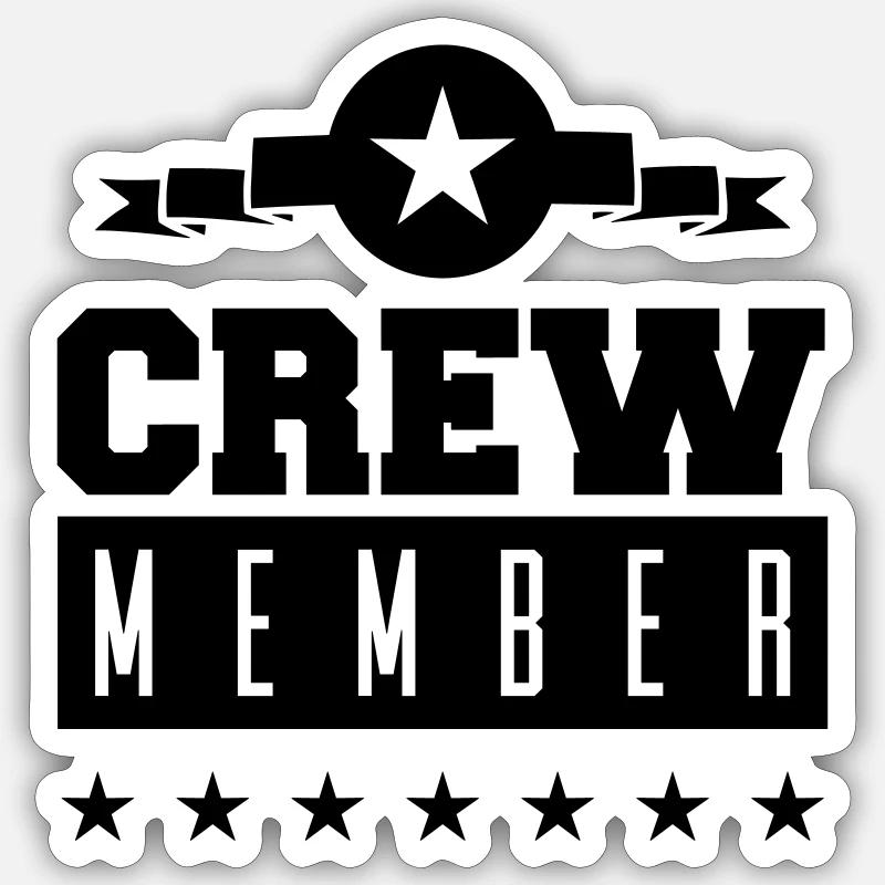 Membre d’équipage - Sticker taille S (10 x 10 cm) - blanc mat