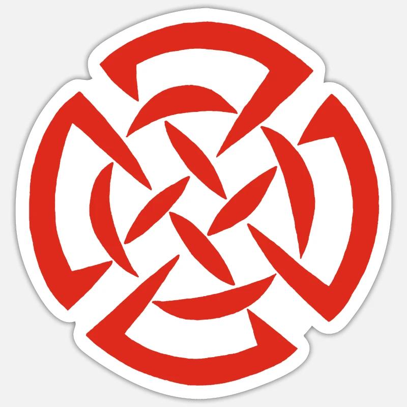 Red Celtic graffiti - Sticker size S (10 x 10 cm) - white matte