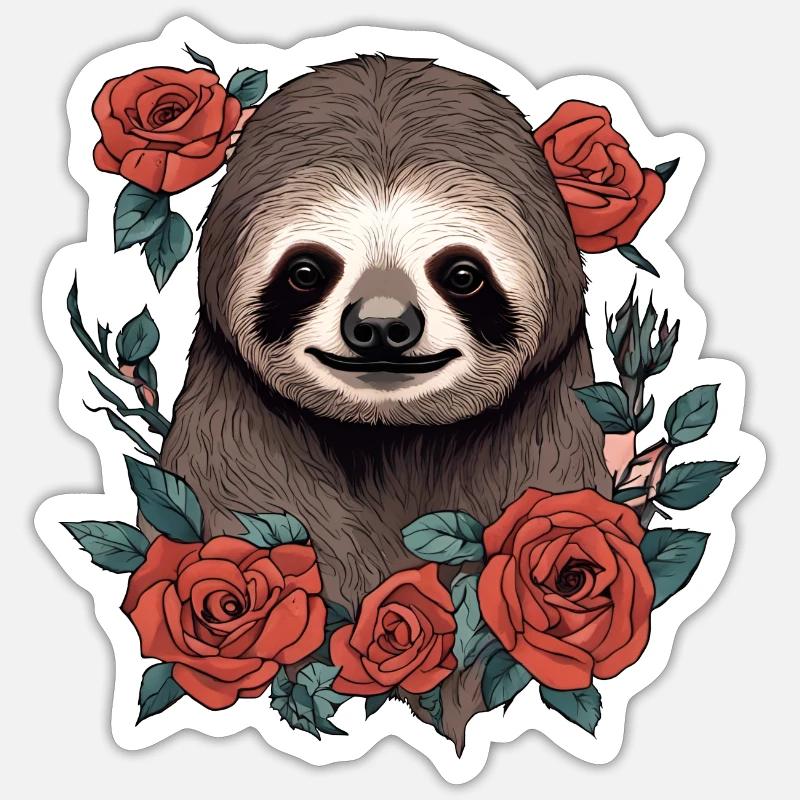 Sloth Sticker size S (10 x 10 cm)