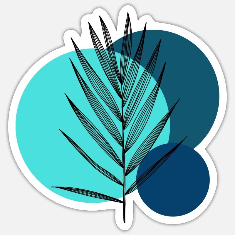 Bubble Leaf - Sticker size S (10 x 10 cm) - white matte