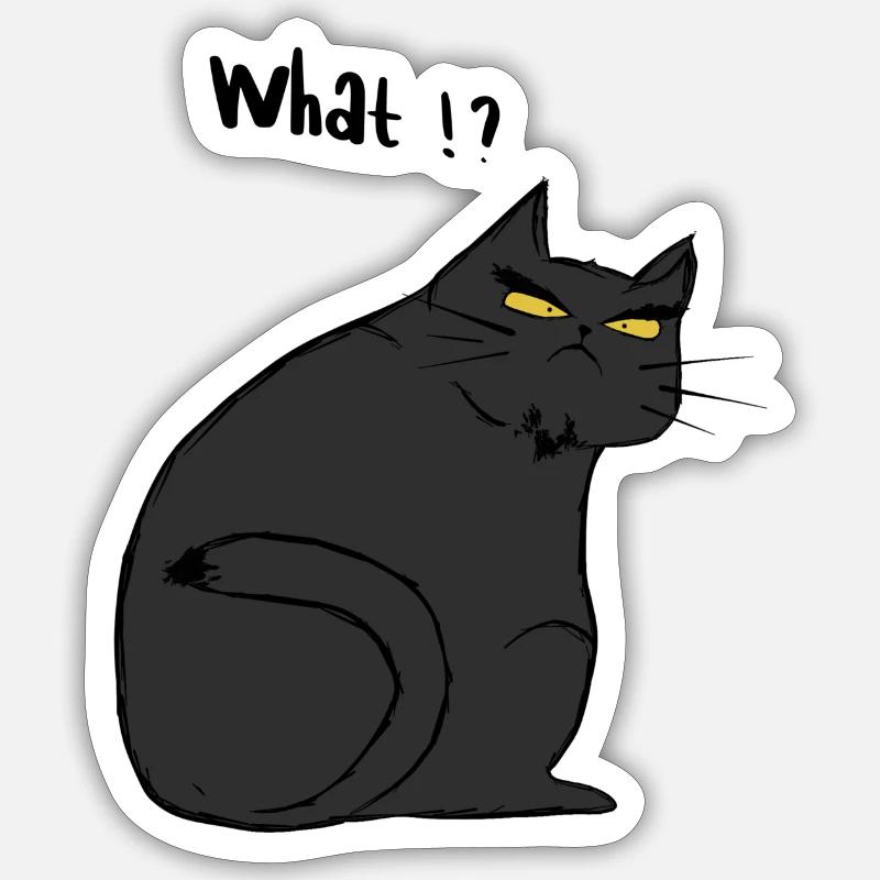 Quoi - Sticker taille S (10 x 10 cm) - blanc mat