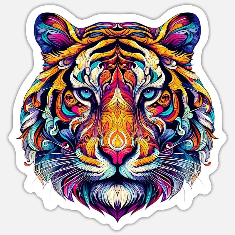 Tiger Sticker Größe S (10 x 10 cm)