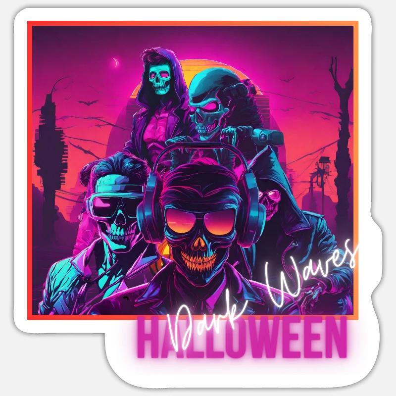 Dark Waves Sticker Größe S (10 x 10 cm)