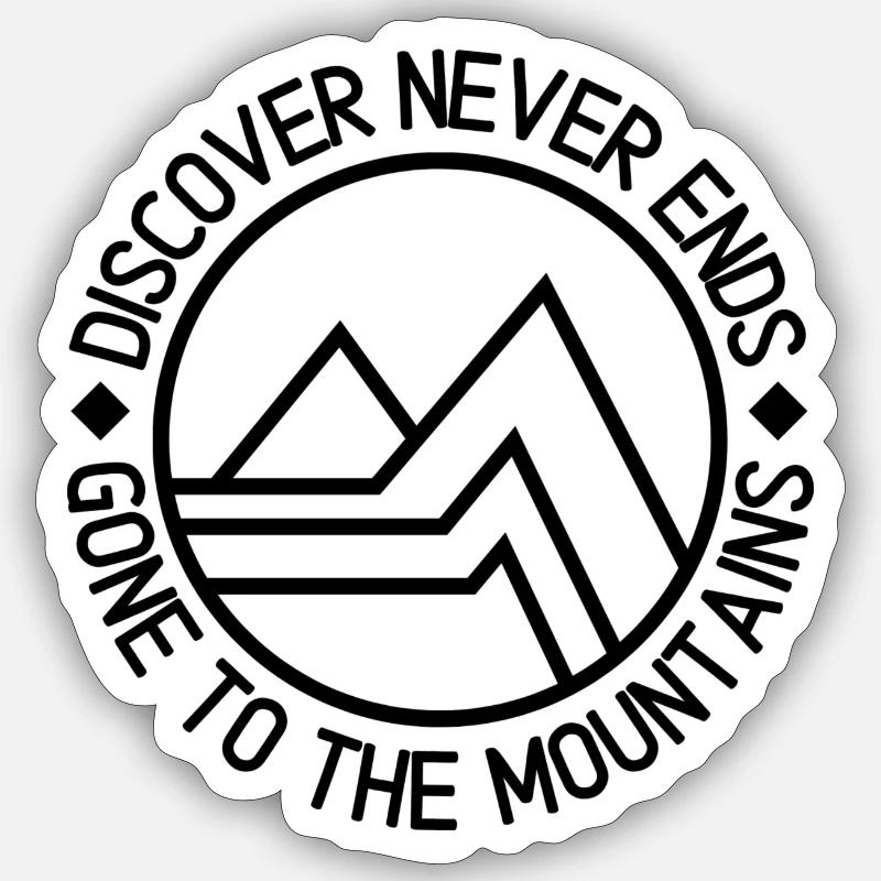 Discover never ends Sticker Größe S (10 x 10 cm)