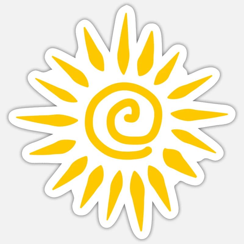 Die Sonne le soleil - Sticker taille S (10 x 10 cm) - blanc mat