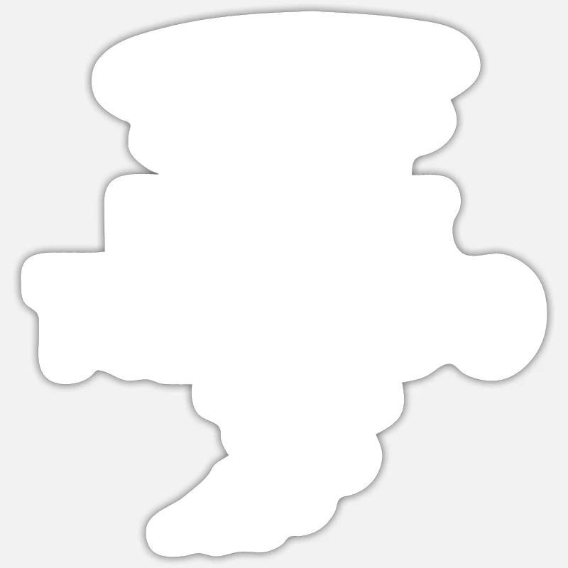 Je suis la tornade - Sticker taille S (10 x 10 cm) - blanc mat