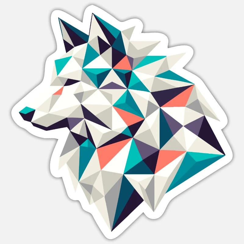 wolf // wolf - Sticker size S (10 x 10 cm) - white matte