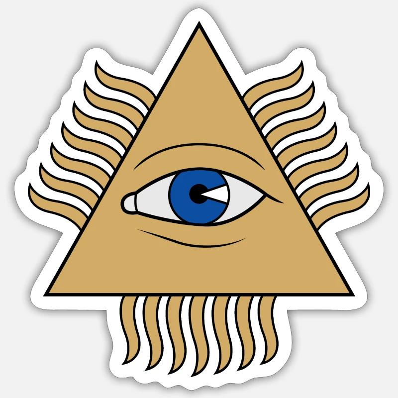 Eye Pyramid Sticker size S (10 x 10 cm)