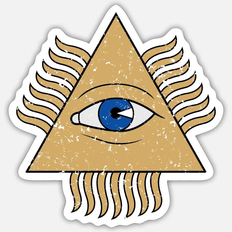 All-Seeing Eye - Pyramid Triangle Sticker size S (10 x 10 cm)