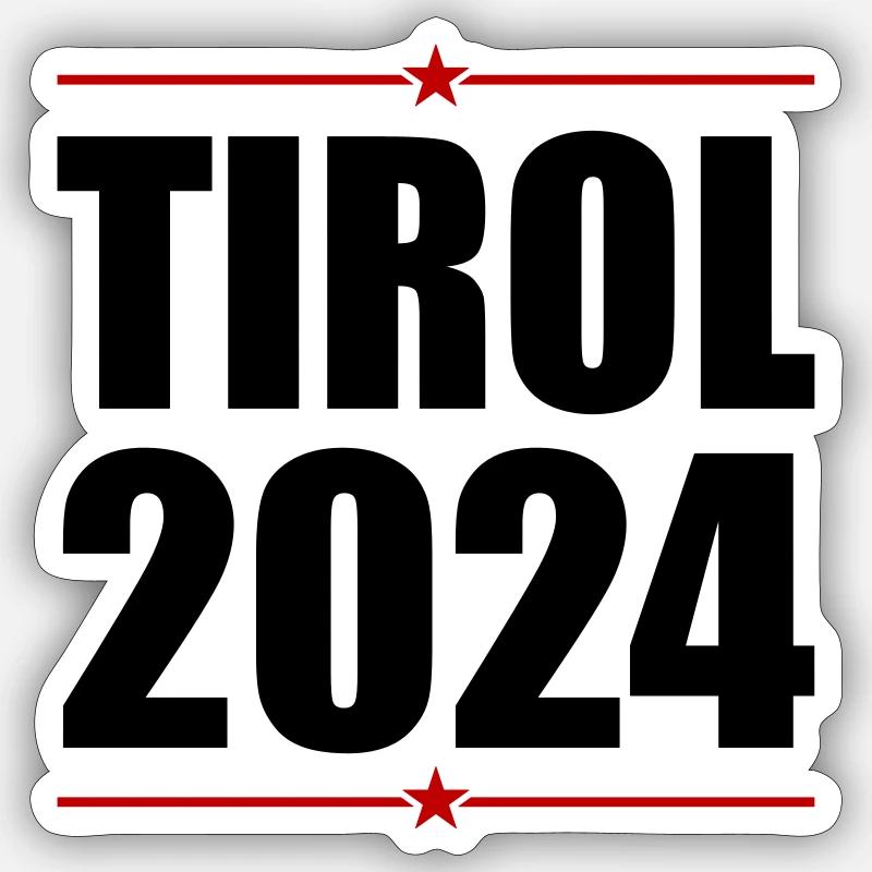 Tirol 2024 - Sticker Größe S (10 x 10 cm) - Mattweiß