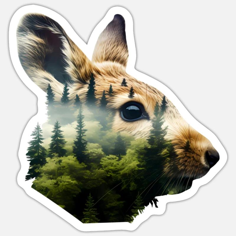 Pika - Sticker taille S (10 x 10 cm) - blanc mat