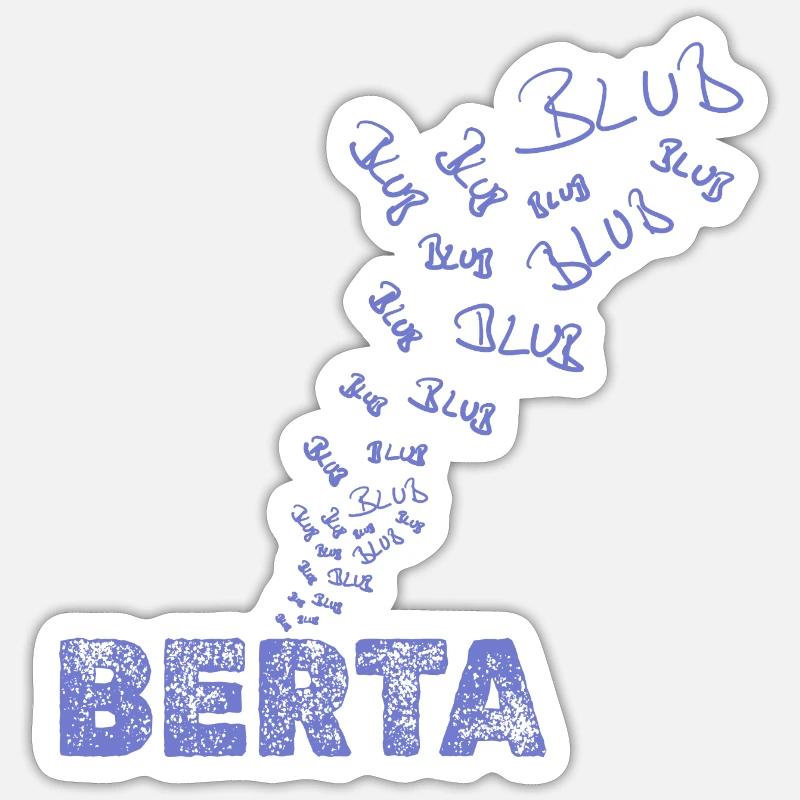 Segeln Berta - Sticker Größe S (10 x 10 cm) - Mattweiß