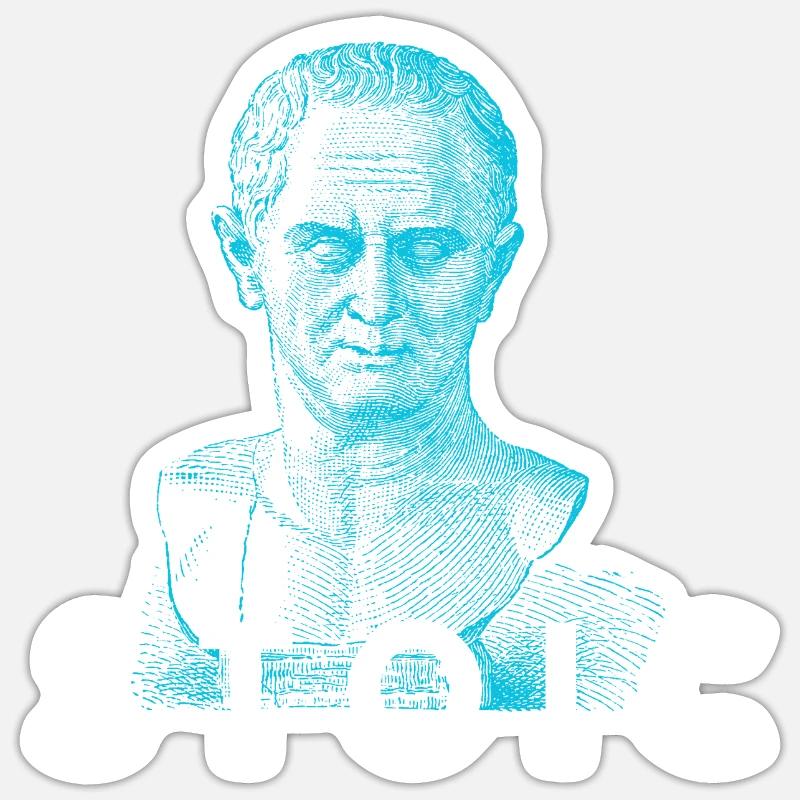 Marcus Aurelius Stoiker, Selbstdisziplin, Schicksalsweisheit Sticker Größe S (10 x 10 cm)