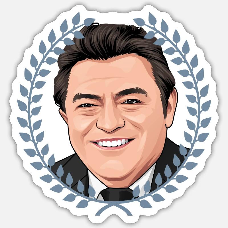 FJS // Illustration - Sticker taille S (10 x 10 cm) - blanc mat