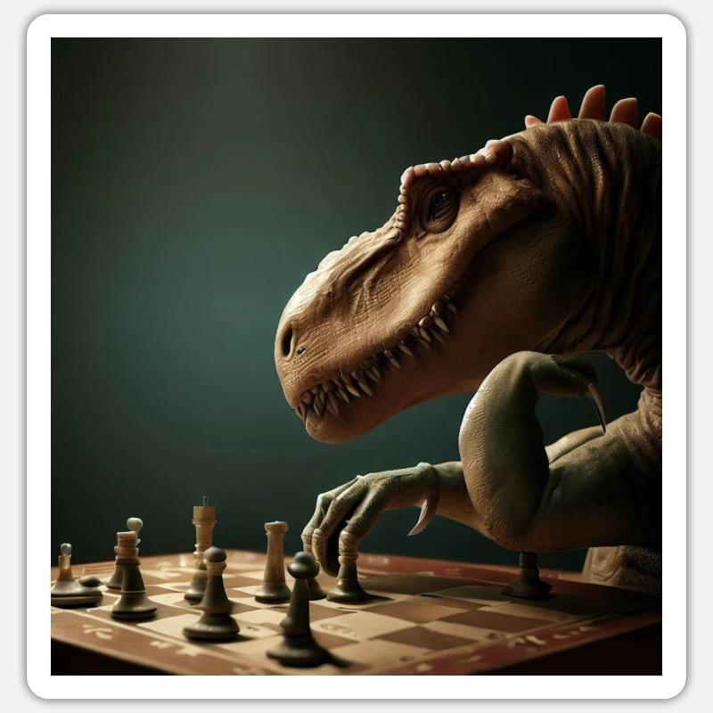 Échecs - Sticker taille S (10 x 10 cm) - blanc mat