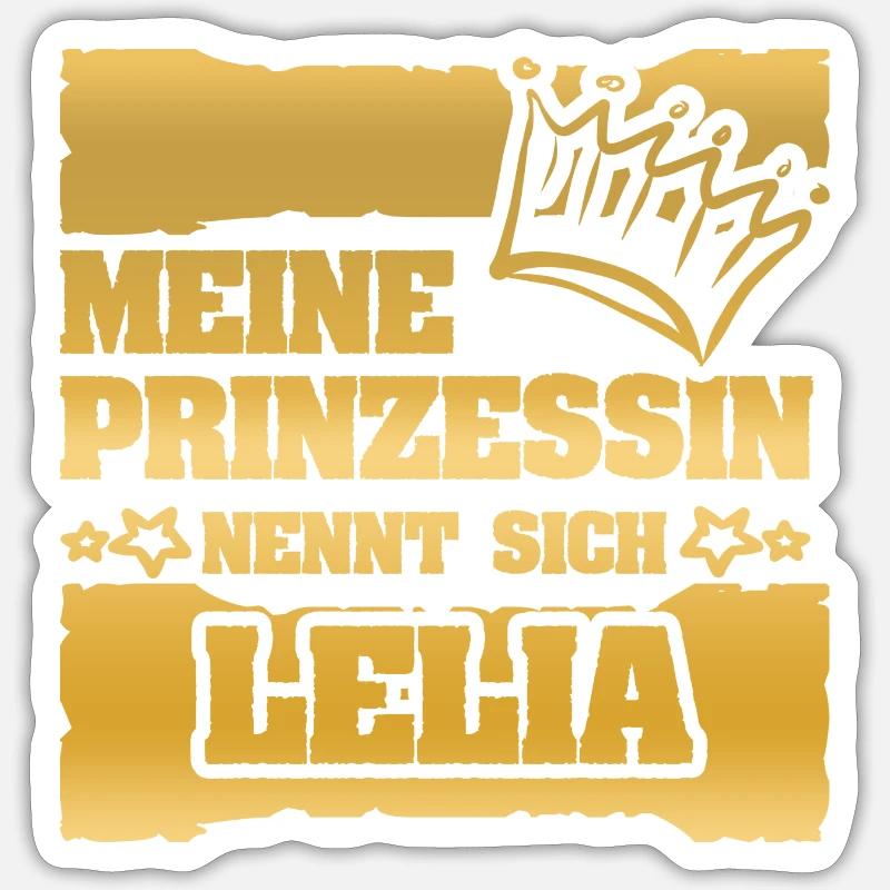 Mädchenname Lelia - Sticker Größe S (10 x 10 cm) - Mattweiß