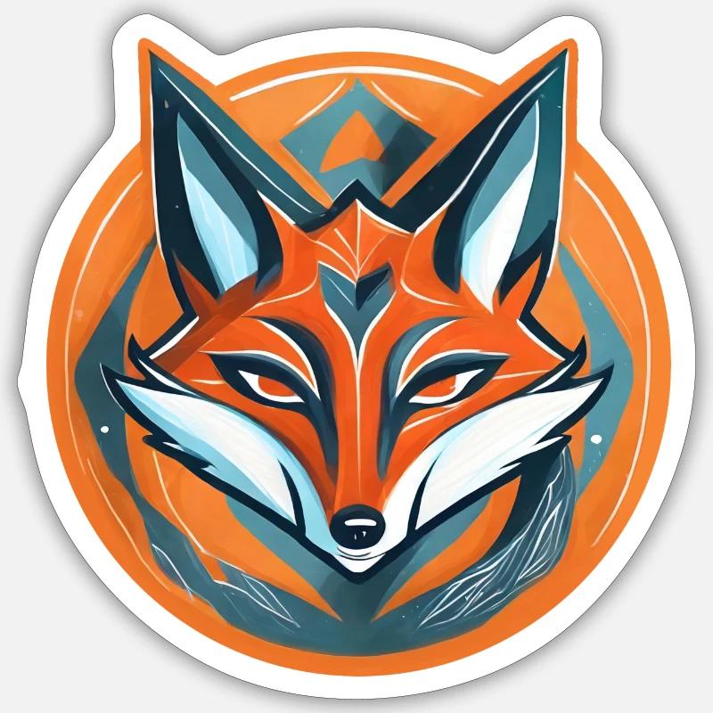 fox - Sticker size S (10 x 10 cm) - white matte