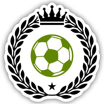 Armoiries de football - Sticker taille S (10 x 10 cm) - blanc mat - Devant