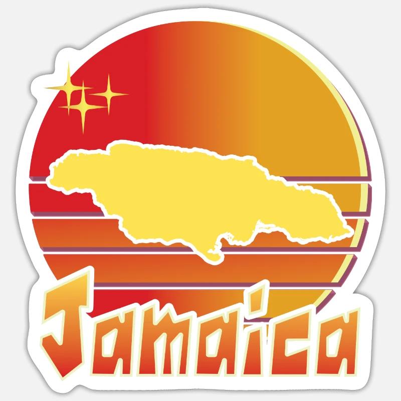 Nice souvenir gift idea map from Jamaica Sticker size S (10 x 10 cm)