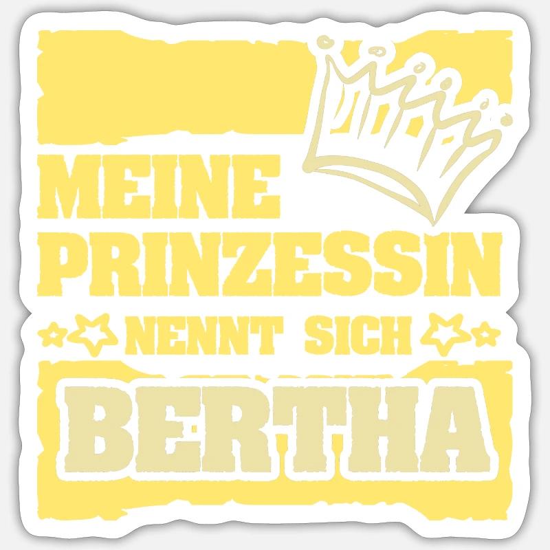 Geschenk für Bertha Sticker Größe S (10 x 10 cm)