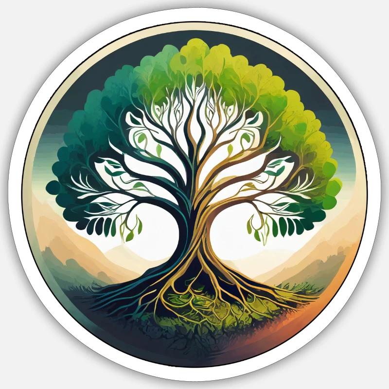 Baum des Lebens Sticker Größe S (10 x 10 cm)