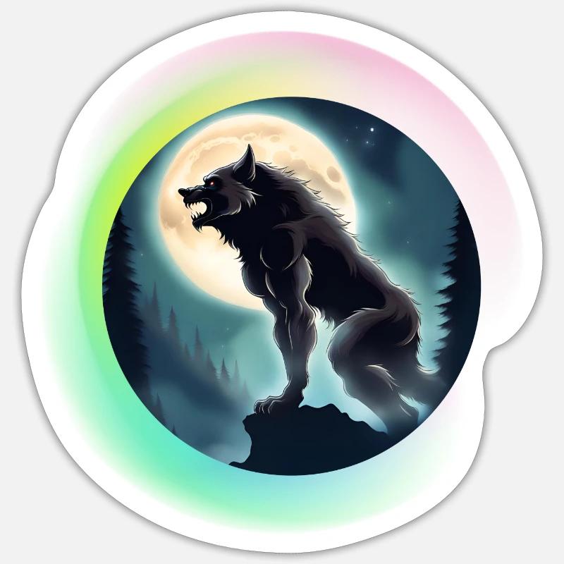 werwolf is watching u Sticker Größe S (10 x 10 cm)