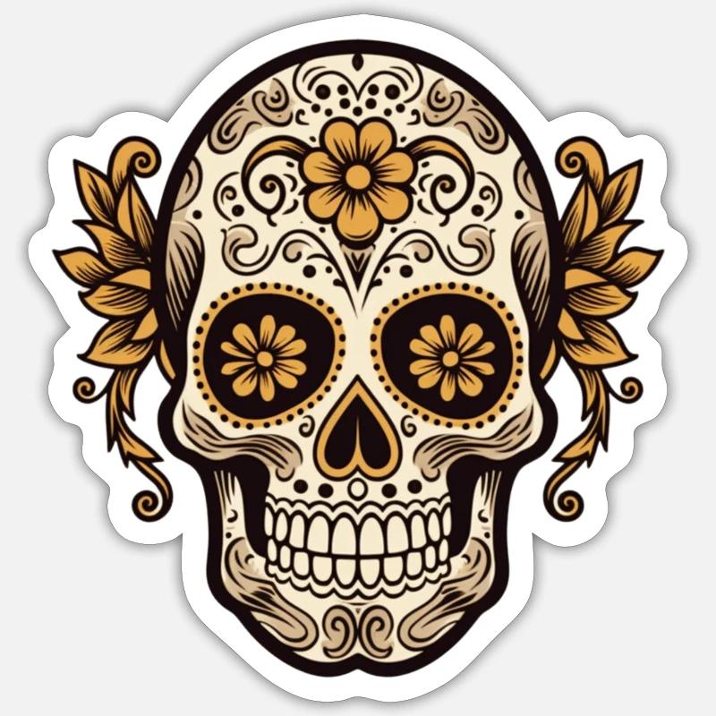 Calavera Sugar Skull Sticker size S (10 x 10 cm)
