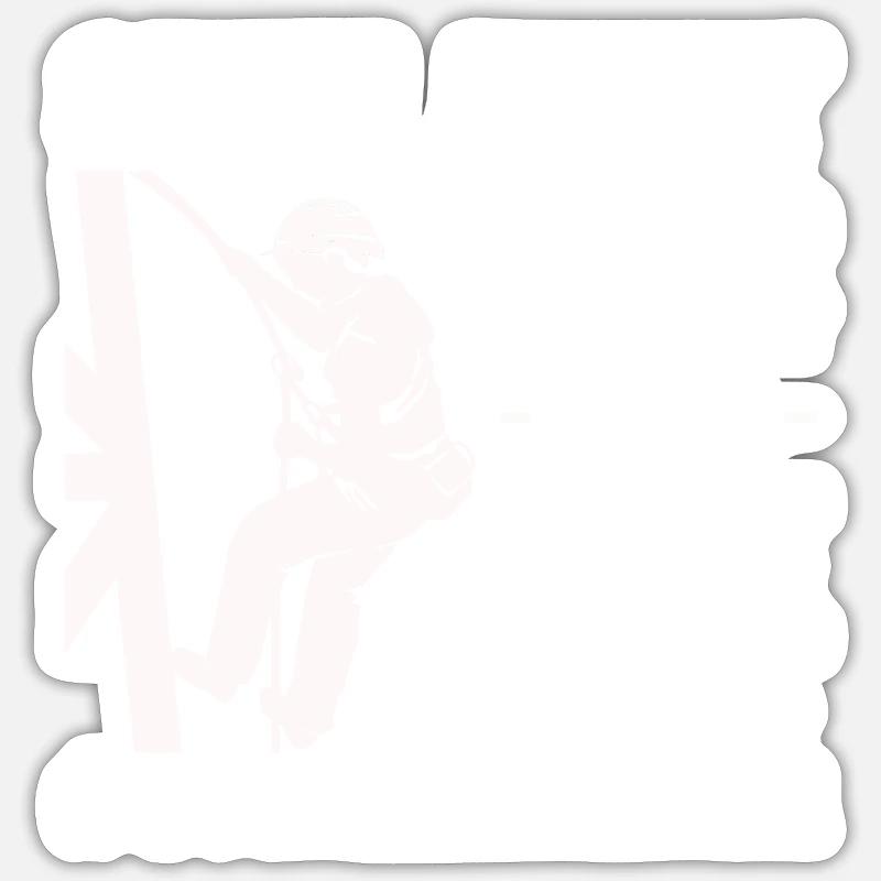Industriekletterer - Sticker Größe S (10 x 10 cm) - Mattweiß