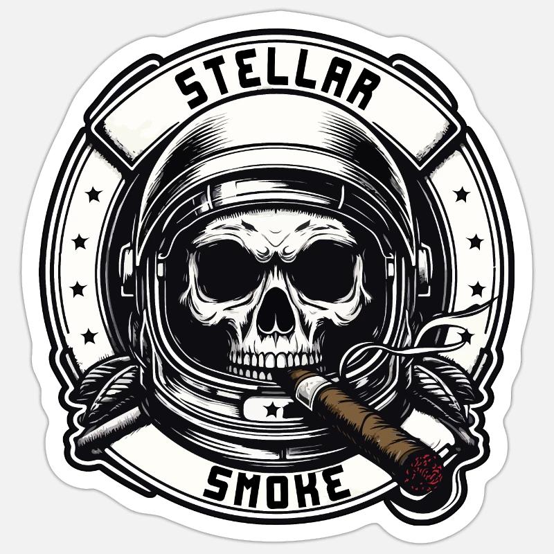 Crâne d’astronome Sticker taille S (10 x 10 cm)