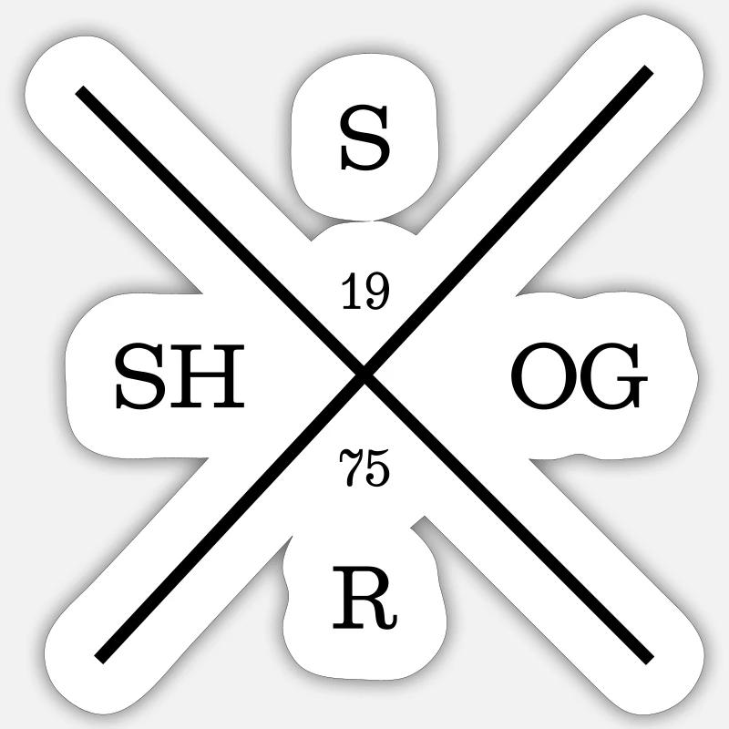 SHOGSR 3 - Sticker Größe S (10 x 10 cm) - Mattweiß